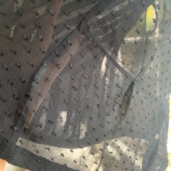 Sheer black Madewell blouse - Picture 4 of 6
